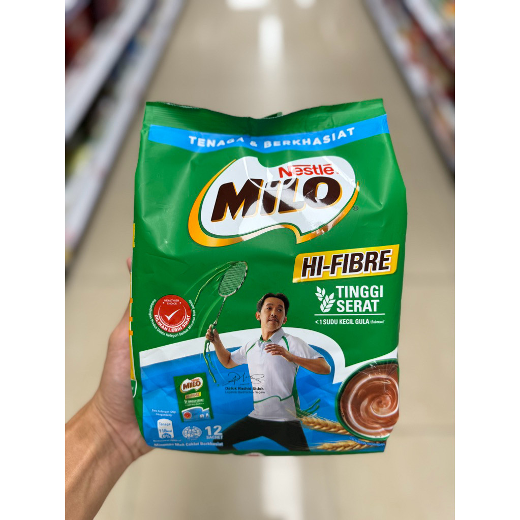 

milo hi fibre isi 12’s x 30g