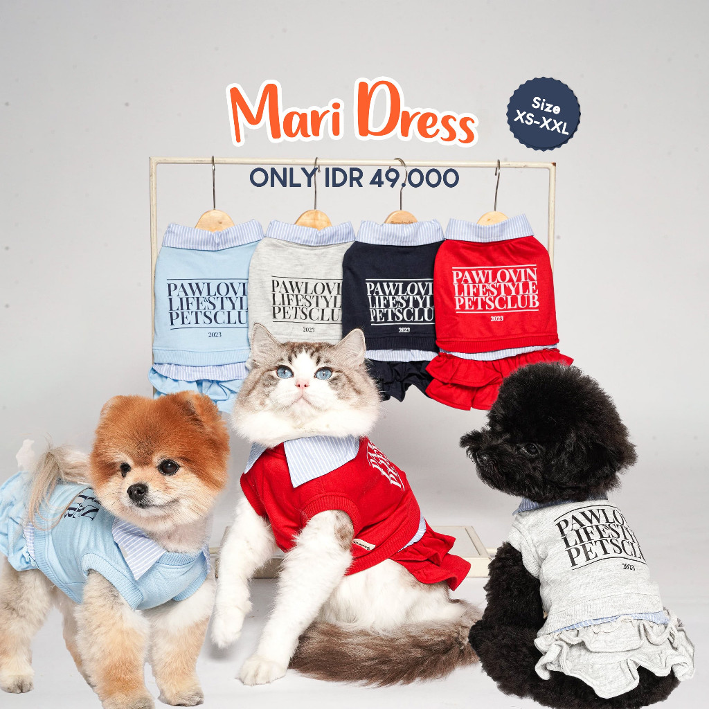 

Pawlovin - Baju Anjing & Kucing Mari Dress