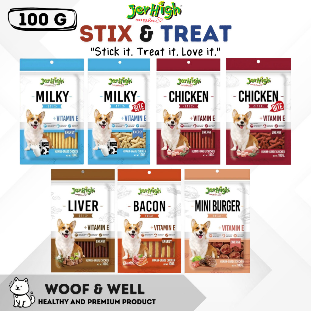 

JERHIGH Stix & Treat 100gr Snack Anjing