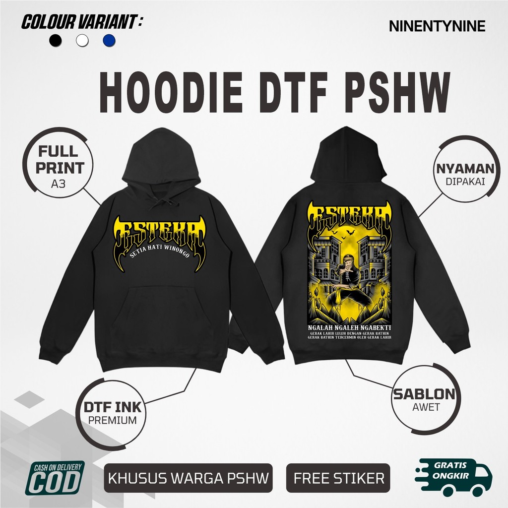 HOODIE PSHW ESTEKA NGALAH NGALEH NGABEKTI JAKET PSHW TERBARU - JAKET SH WINONGO - JAKET HOODIE PSHW 
