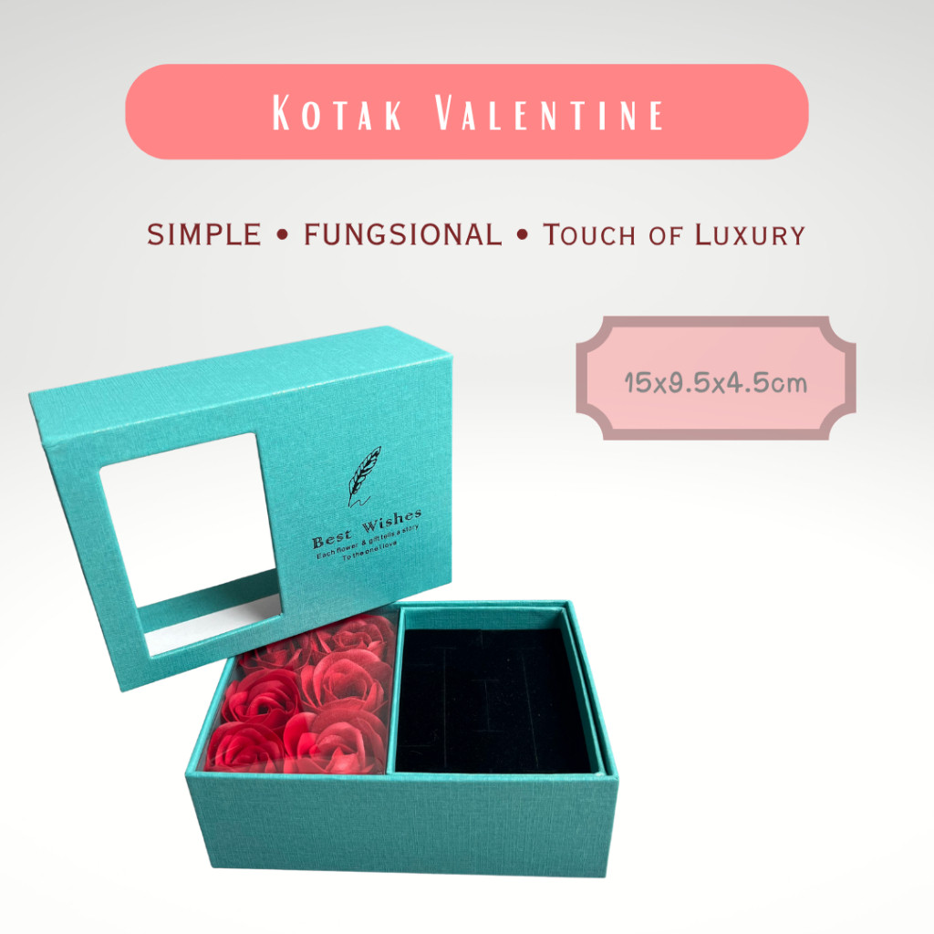 

(BISA COD) Kotak valentine bunga cantik premium bisa untuk cincin, gelang, kalung, anting