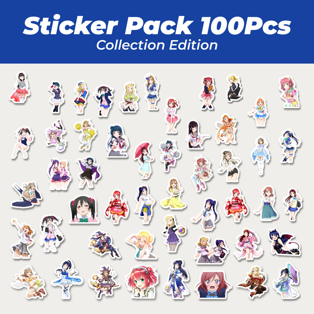 

Hot Stiker Anime Series Love Live Character Mix 4 Lucu Anti Air Stikers Berperekat Waterproof Sticker Decal Buat Motor Helm Buku Journal Koper Casing HP Laptop Botol Minum