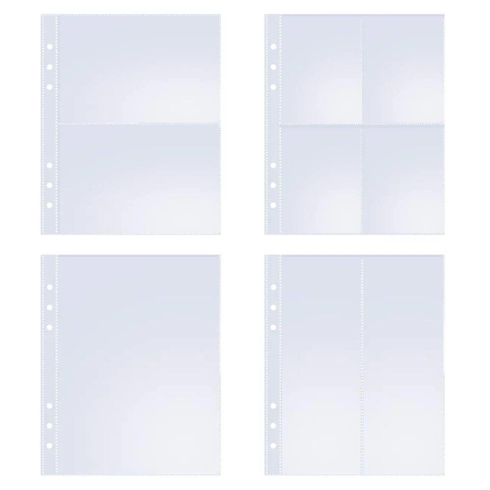 

PLRBOK 10 Pcs A5 6 Ring Clear Binder Refill 1 2 4 Pockets Sleeves Toploader Photocard Notebook Diary Photo Album Drawing Notepad