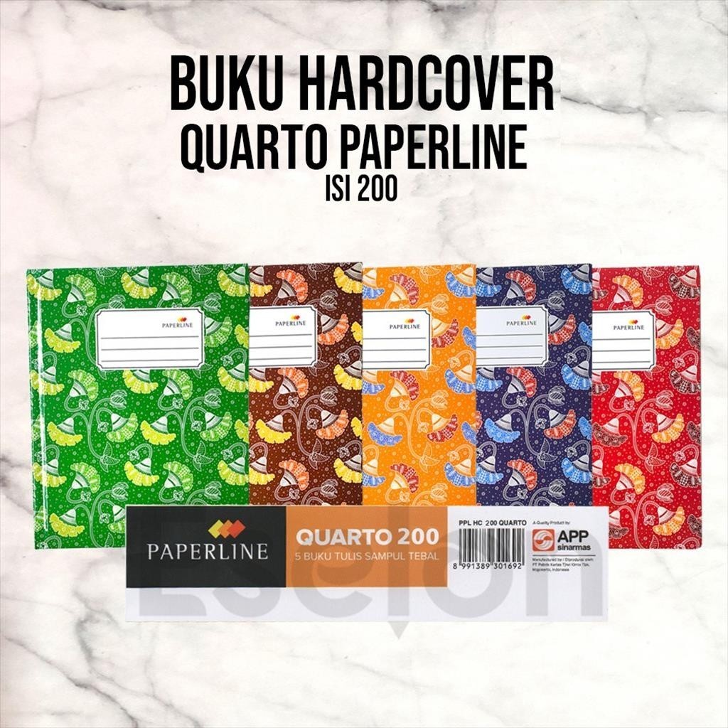 

♚Buku Tulis Hardcover Quarto Paperline 200lembar/kwarto200lembar♚