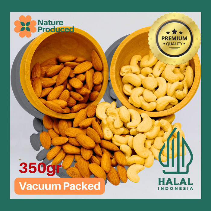 

[Nature Produced] Almond Cashew Roasted – Kacang Almond Mete Panggang Tanpa Garam | Snack Camilian Alami