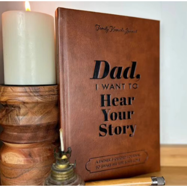 

JKMLLCM BOKME Buku Jurnal Leather Journal Personalized Father Guided Notebook - BK3