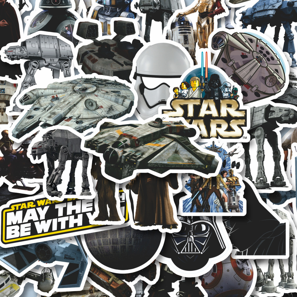 

100PCS Lucu Stiker Film Series Star Wars Mix Stiker Aesthetic Stiker Anti Air Stikers Berperekat Waterproof sticker decal buat Motor Helm Buku Journal Koper Casing HP Laptop Botol Minum Hadiah anak