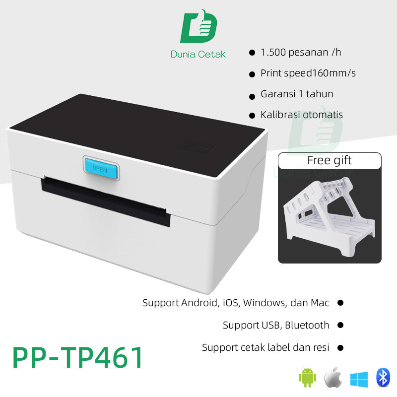PRINTER BARCODE THERMAL LABEL SUPPORT BLUETOOTH /USB /Wireless Shipping Sticker Printer Barcode Ther