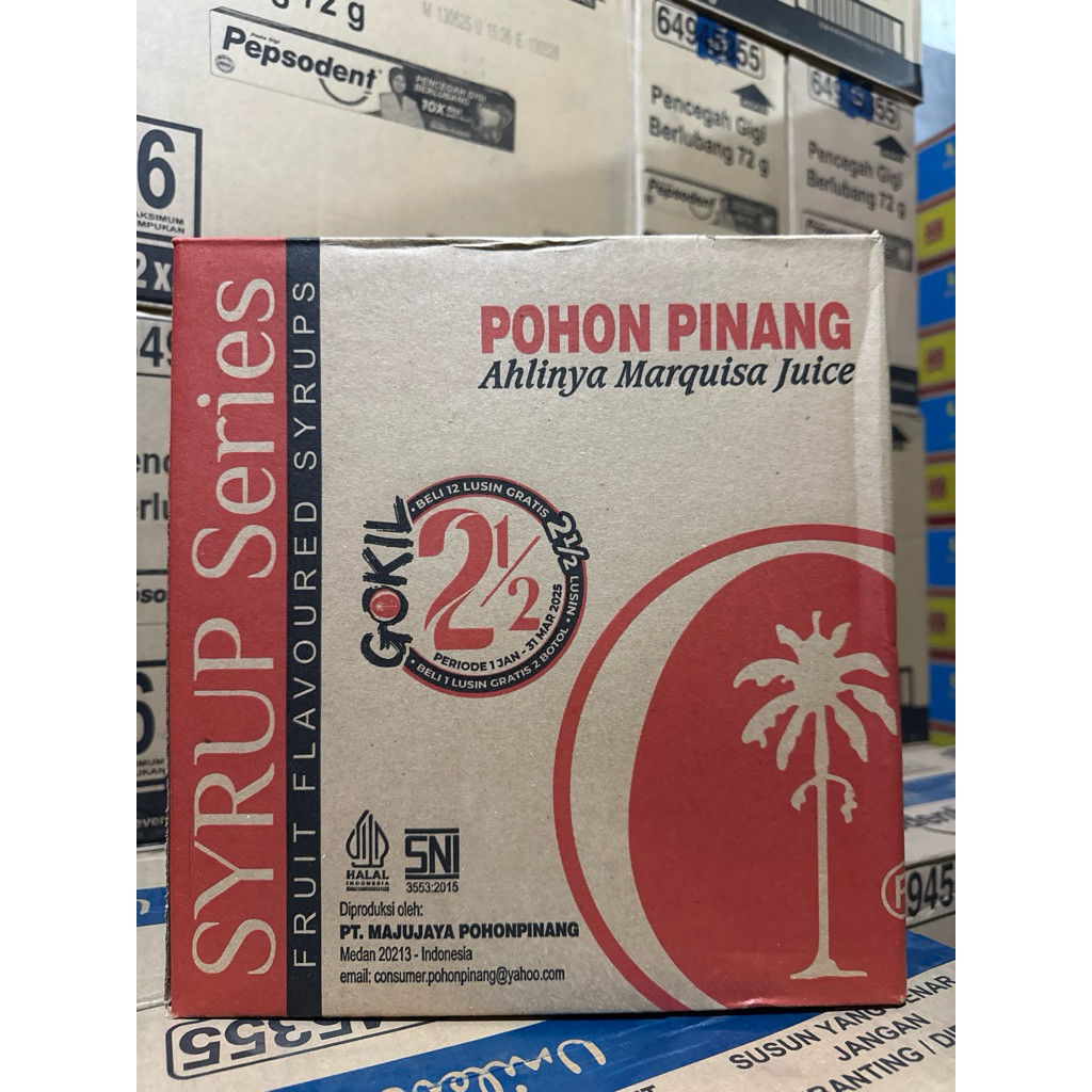 

Sirup Pohon Pinang 520ml @ 12 botol / 1 dus
