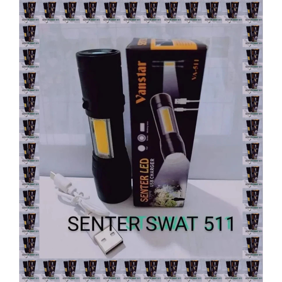 Senter Mini LED Super Terang Jarak Jauh Xpe 511  Swat Zoom Swat Police Light Reecharger Ori 100% Sen