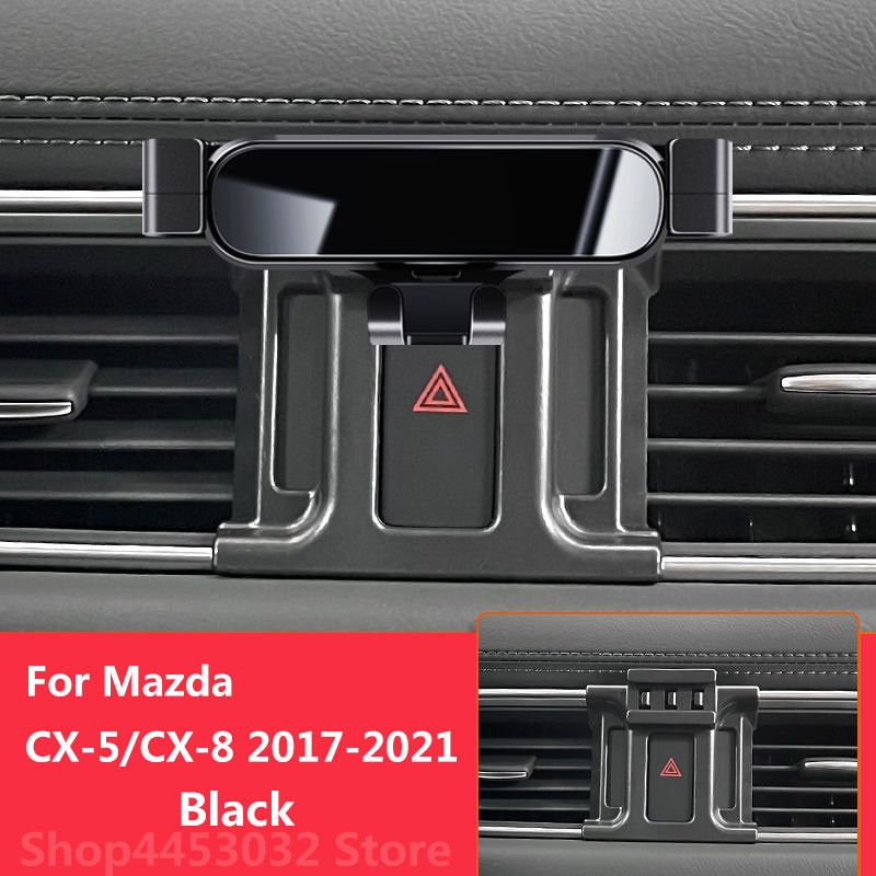 Car Mobile Phone Holder for Mazda CX-5 CX-8 CX8 CX5 2021 2017 Raptor Mounts Bracket GPS Stand Rotata