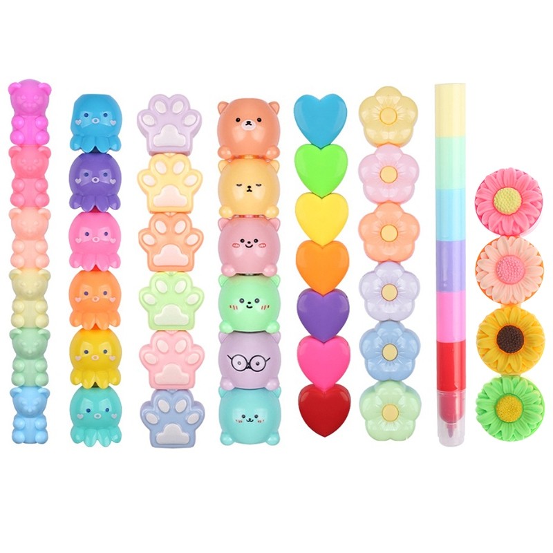 

1pcs Creative Cat Claw Bear Shape Highlighter Wholesale Cartoon Cute Student Line Color Marker Note Marker Pen