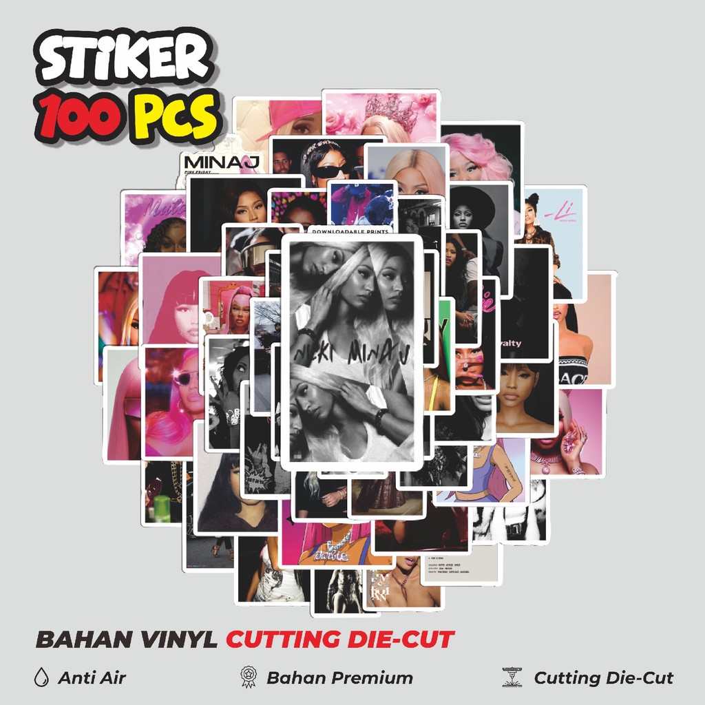 

Terbaru! 50 pcs Stiker Nicki Minaj Rapper dan Penyanyi Dekorasi Lucu Kreatif untuk Notebook, Skateboard, HP