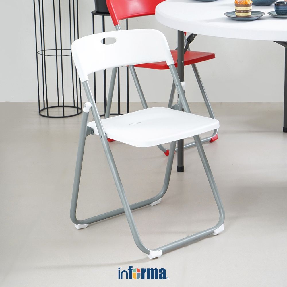 Informa Dean Kursi Lipat Plastik Pp - Putih Multifunctional Foldable Chair Serbaguna Kursi Acara Caf