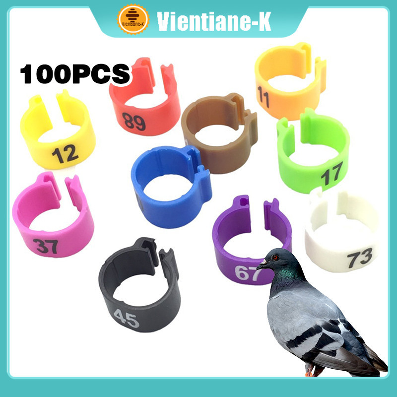 100Pcs Ring Burung Klip Merpati / Ring Clip Merpati / Ring Merpati Plastik