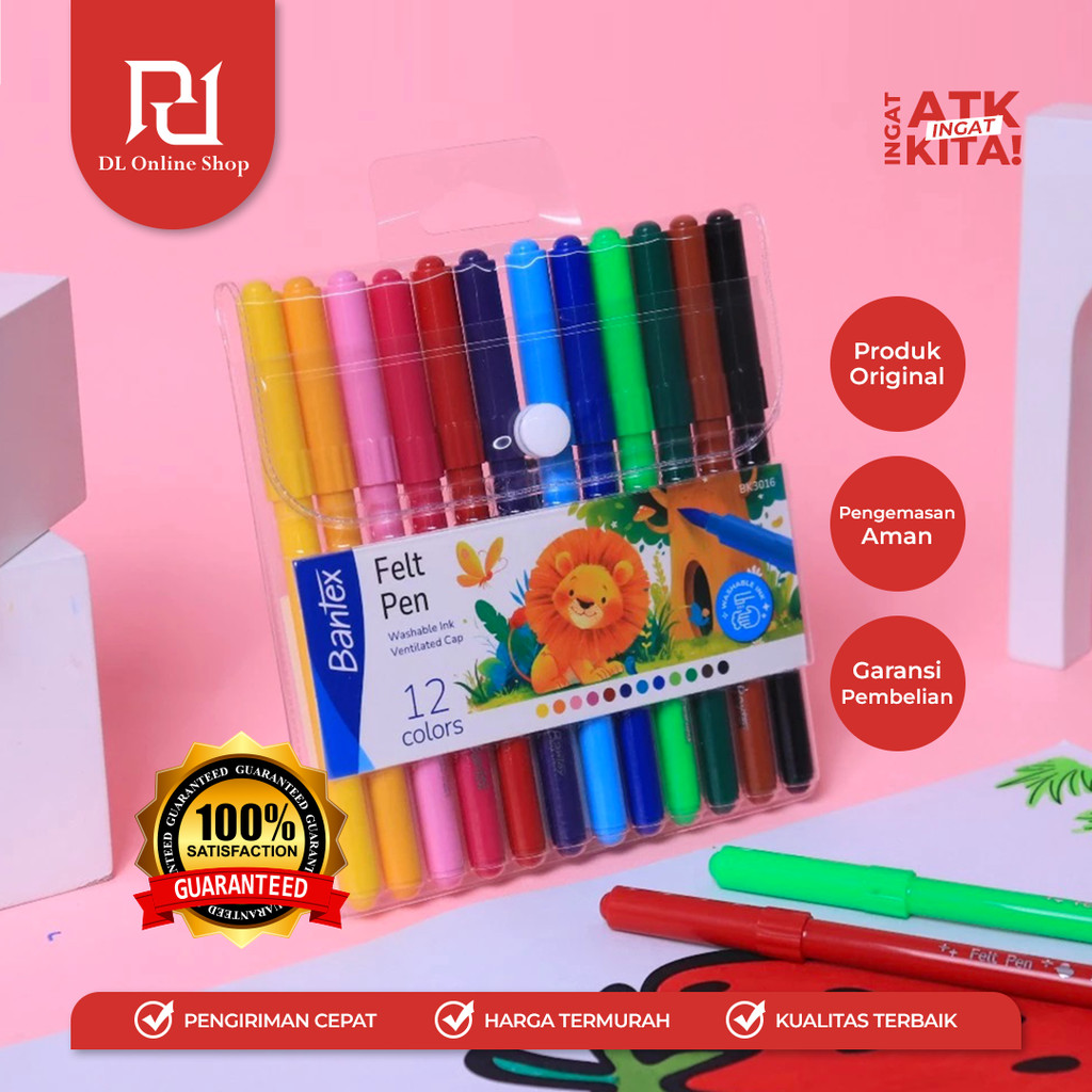 

BANTEX PULPEN FELT/ FELT PEN 12 BK3016 (1SET)