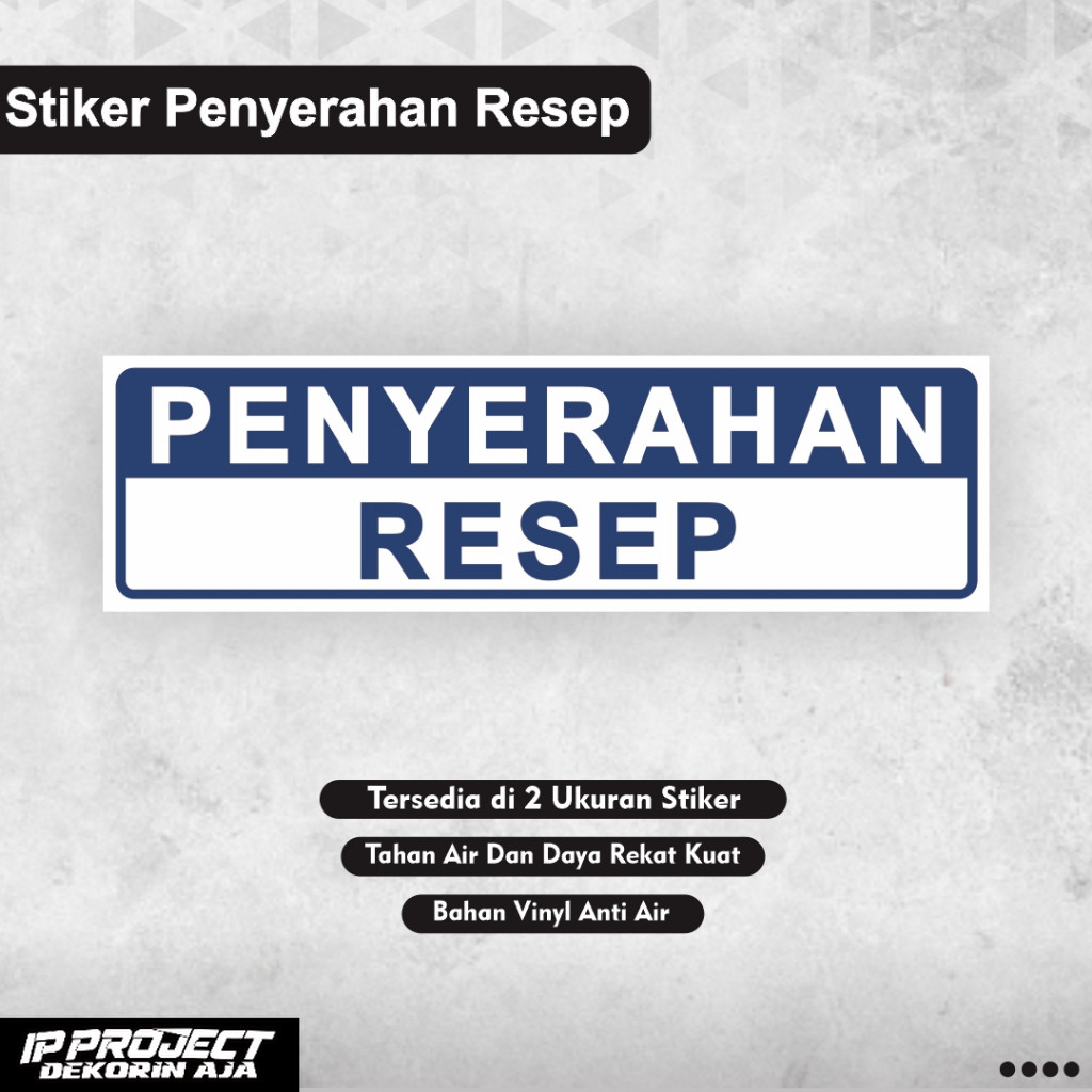 

Stiker Penyerahan Resep / Stiker Resep / Stiker Obat / Stiker Apotek / Stiker Klinik / Stiker Puskesmas