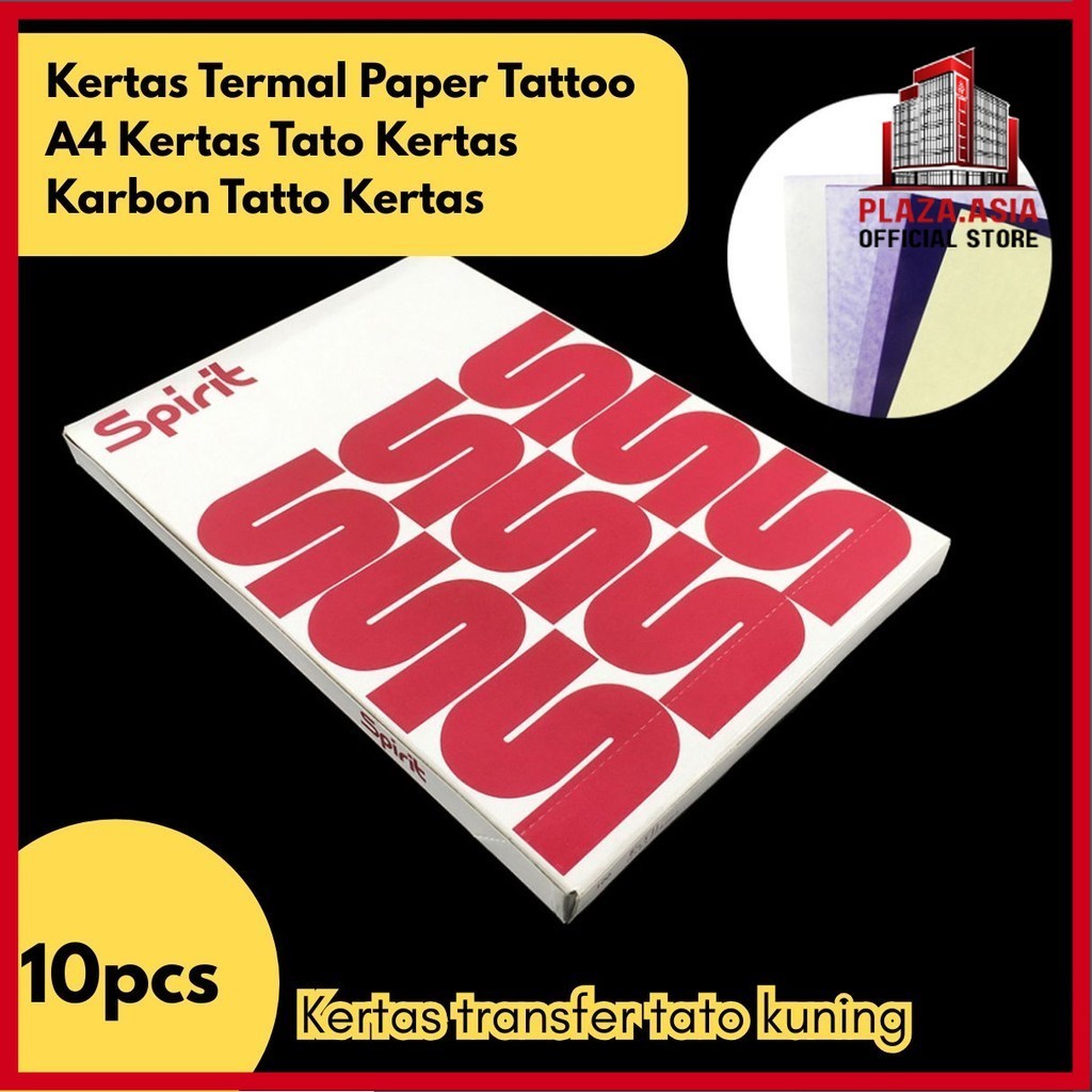 

10pcs Kertas Termal Carbon Transfer Tatto Kertas Karbon Kertas Tato Tattoo Tatto Tracing A4 Kertas Paper Thermal BR184