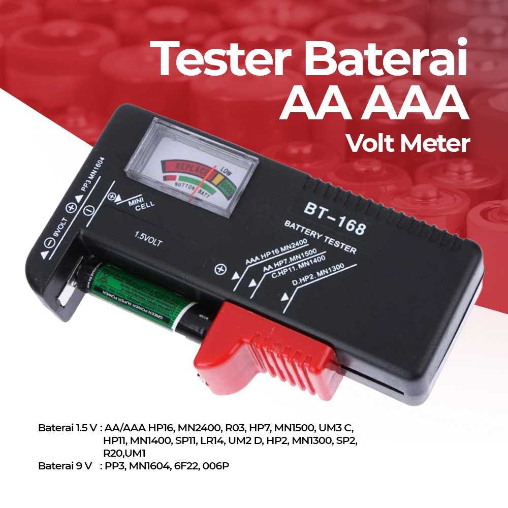 

OLOEY Tester Baterai AA AAA Volt Meter - BT-168 -MR