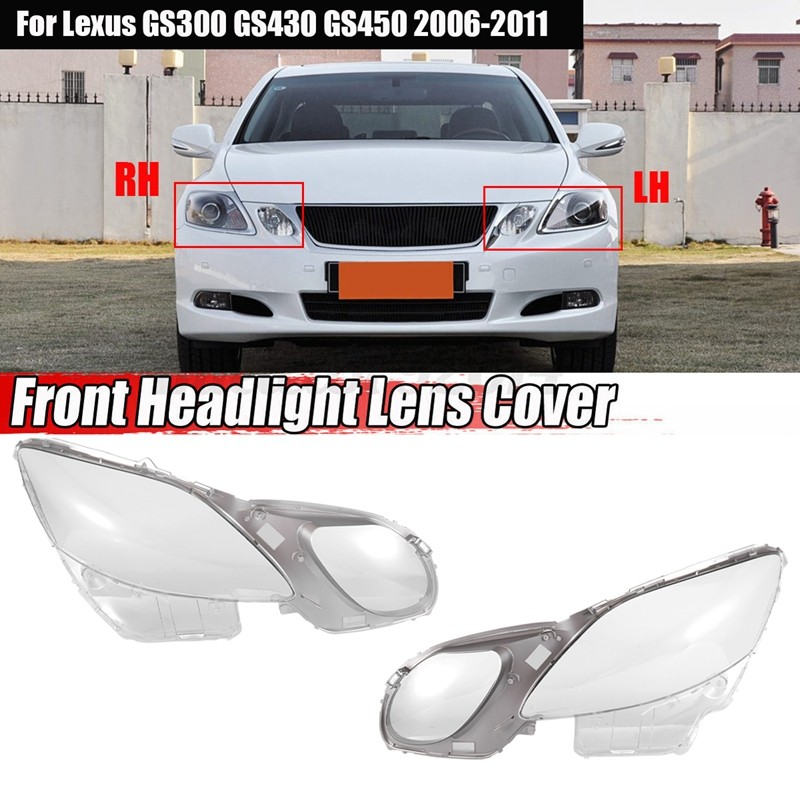 Car Headlight Transparent Lens Cover For Lexus GS300 GS430 GS450 2006-2011 Head Light Lamp Clear She