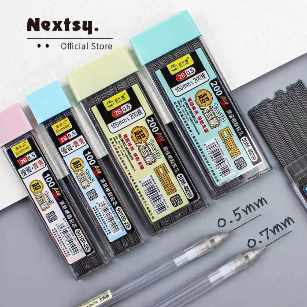 

Nextsy Pensil Otomatis 0.5mm/0.7mm2b Isi Resin Berkapasitas Besar 100/200 Lembar