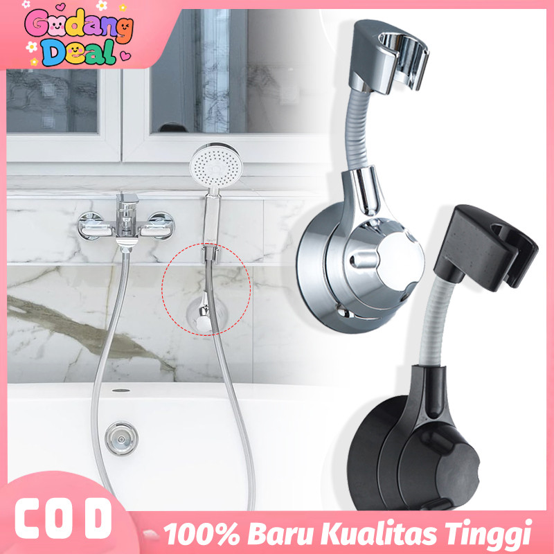 Gantungan Shower Mandi Adjustable Penyangga Shower Holder Tempat Shower Tempel Tembok Memutar  360°