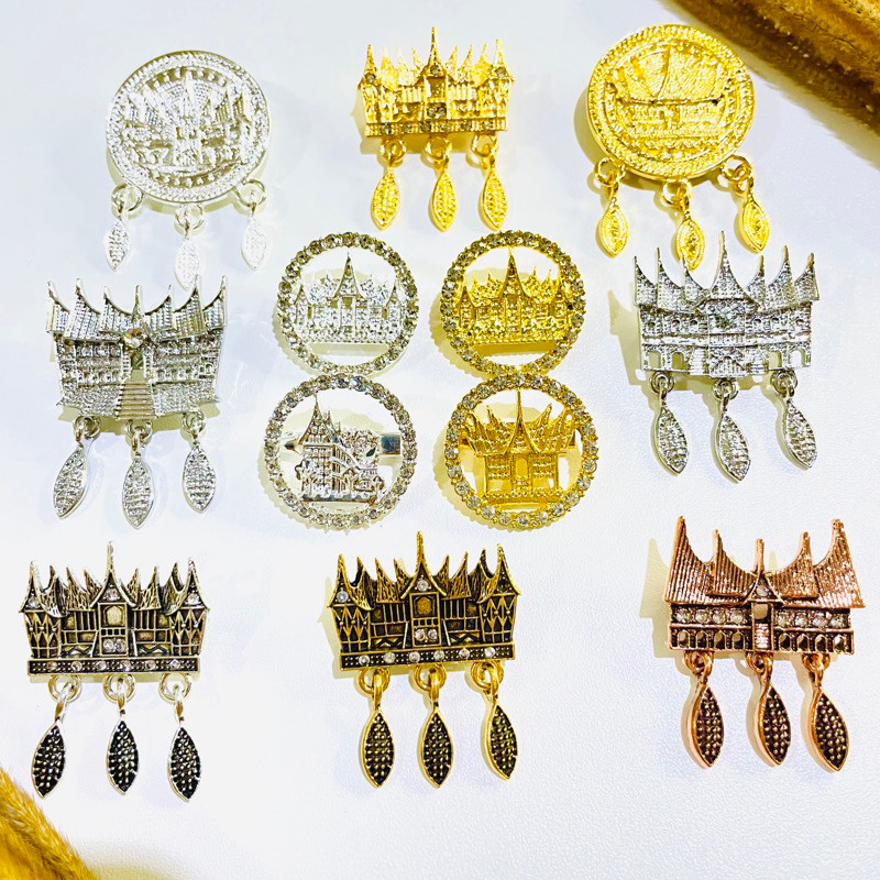 [WOW] Bros Rumah Gadang / Bros Rumah Adat / Bros Kebaya / Brooch Hijab / Bros Hijab / Bros Etnik / B