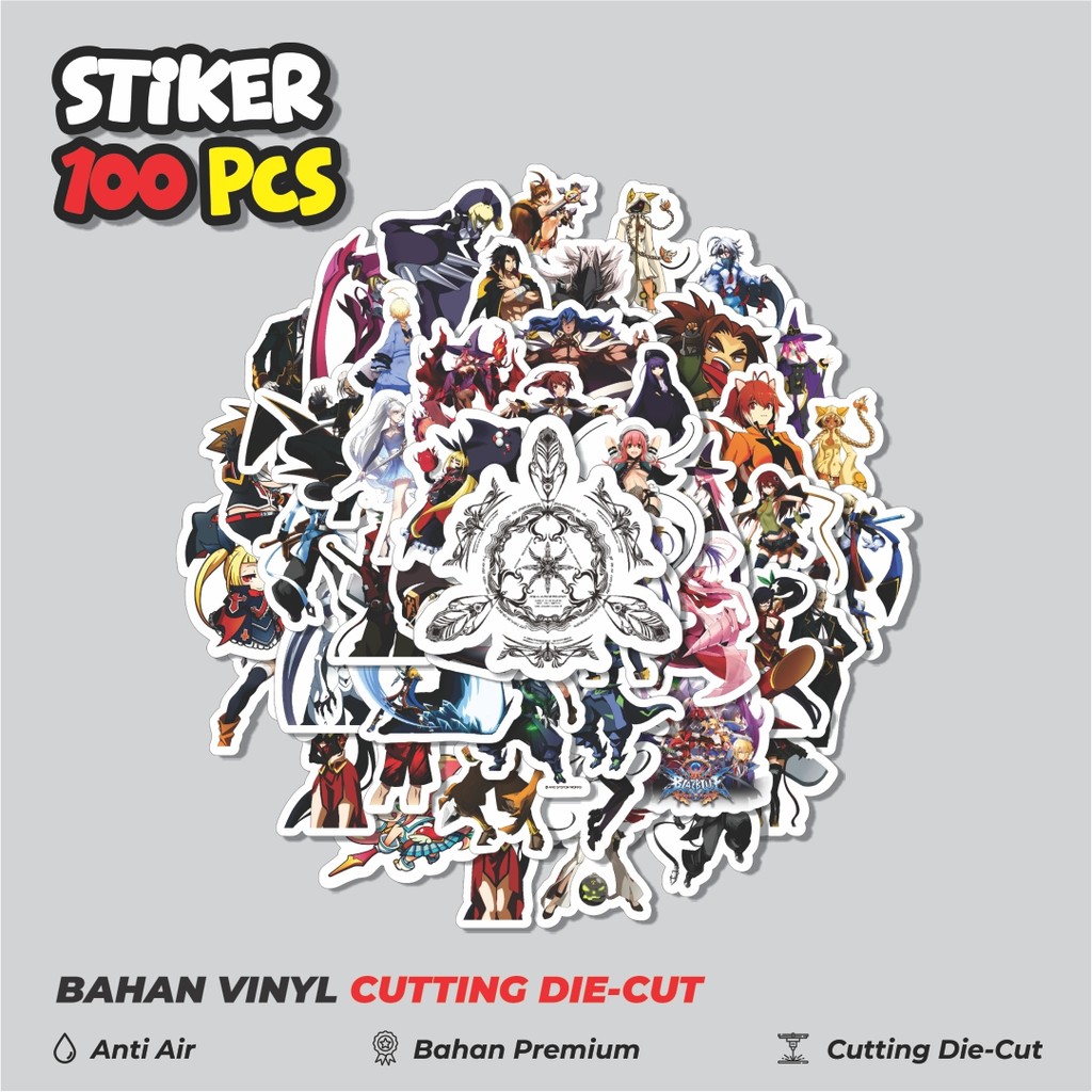 

Terbaru! 50 pcs Stiker Game Series Blaz Blue Karakter Mix 2 Dekorasi Lucu Kreatif untuk Notebook, Skateboard, HP