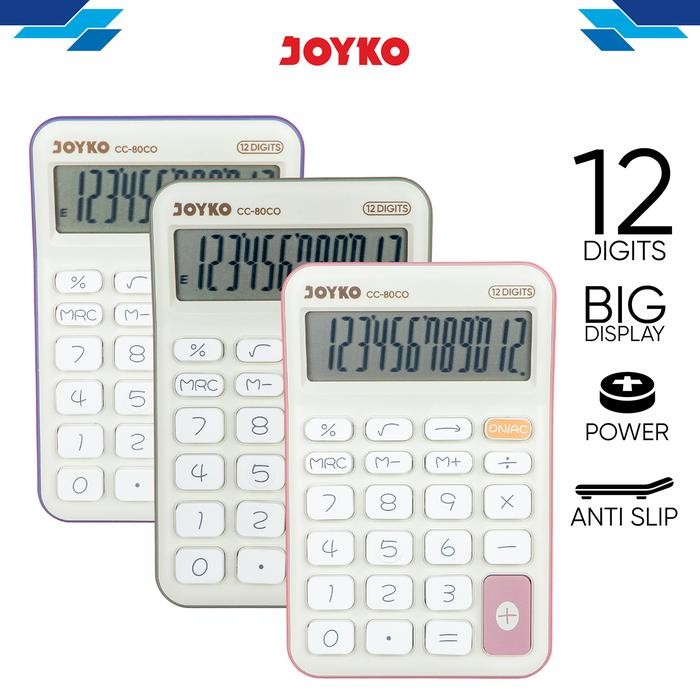 

Kalkulator Warna JOYKO CC 80CO - Calculator Color 12 Digit Tombol Mechanical