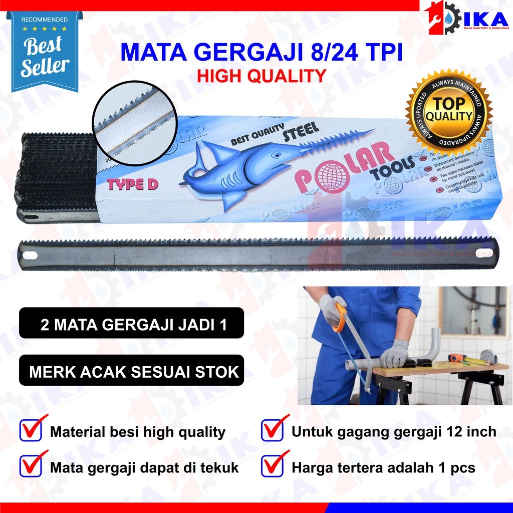 gergaji besi double mata gergaji 2 sisi / MATA GERGAJI BESI DOBEL DOUBLE BOLAK BALIK 12 INCH / GRAJI