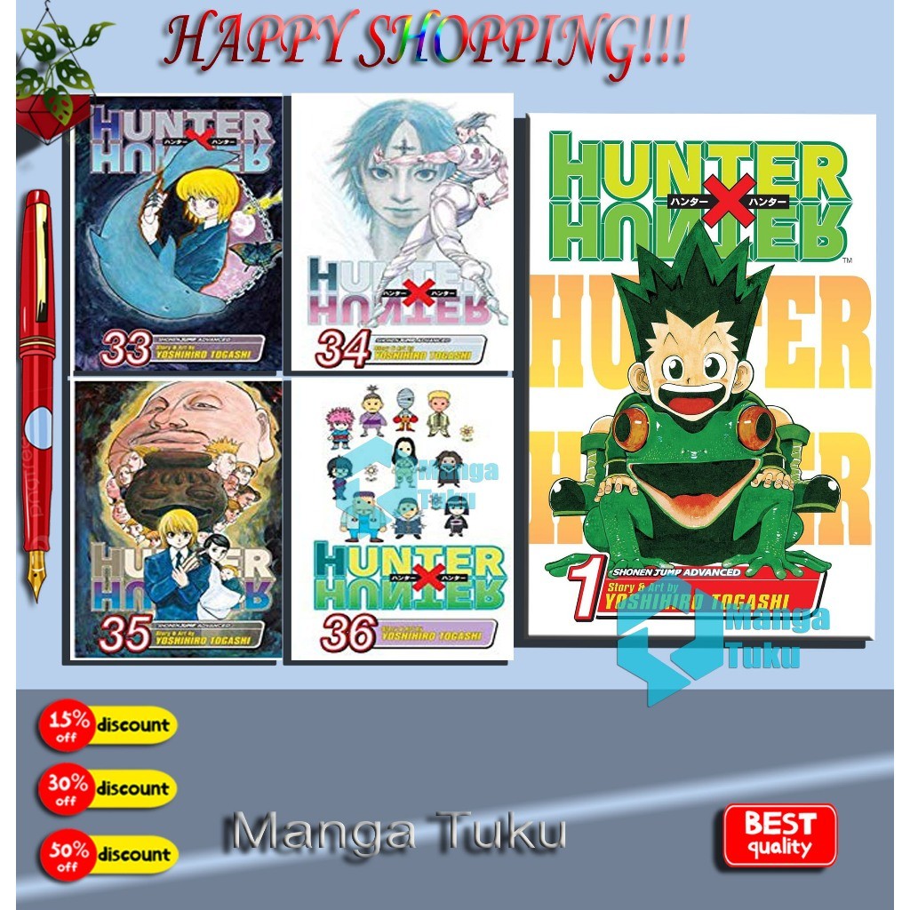 Hunter x Hunter (36 book series) by Yoshihiro Togashi (English) - Manga Tuku