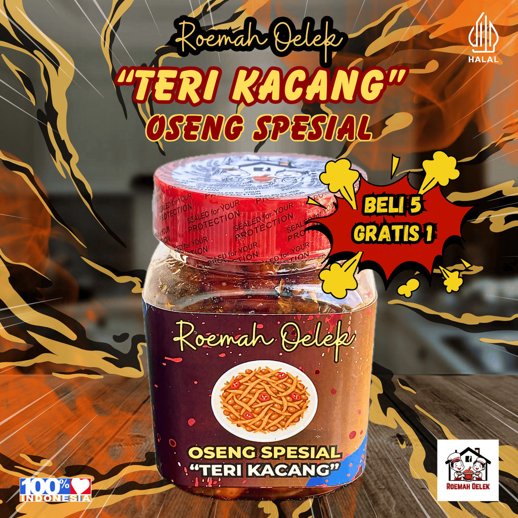 

[NEW] Teri Kacang Pedas Manis Gurih Renyah Premium 135gr | Lauk Praktis & Camilan Nagih ala Roemah Oelek | Kering Teri Kacang Enak, Bumbu Melimpah, Tahan Lama, Siap Saji, Cocok Anak Kost & Keluarga, Snack Indonesia Halal