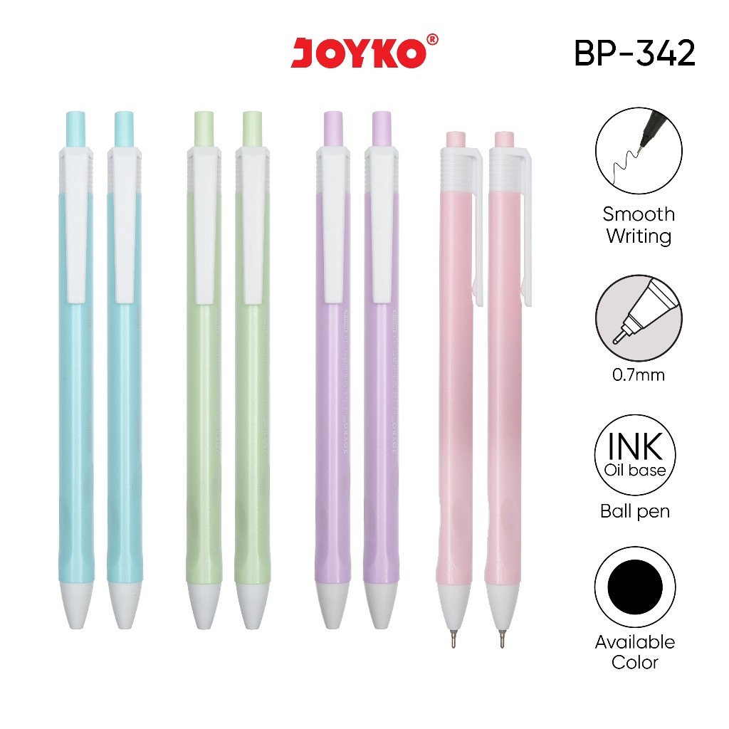 

(1 pcs) Ball Pen Pulpen Pena Joyko BP-342 Vokus PTL 0.7mm - Pulpen Joyko Vokus Pastel BP 342 0.7MM