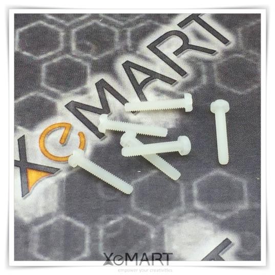 [10 pcs.] Baut Plastik 2x12 Nylon Bolt M2 Diameter 2x12mm Pan Head 2mm