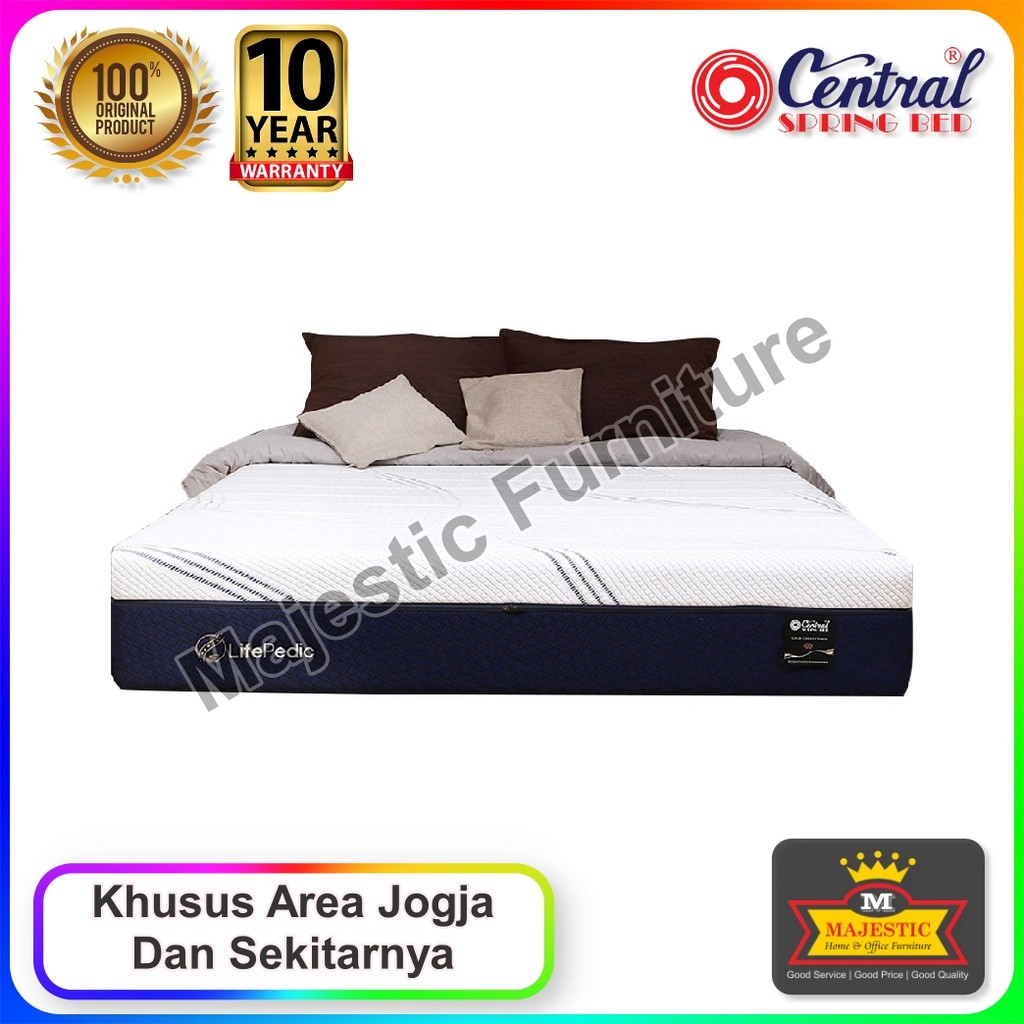 Kasur/Matras Spring Bed Central LifePedic - 90/100/120/140/160/180/200 - Jogja (Tebal 30 cm, Garansi