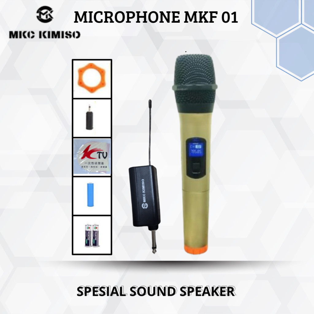 WIRELESS MICROPHONE MKF 01 MIC KARAOKE SINGLE MIC
