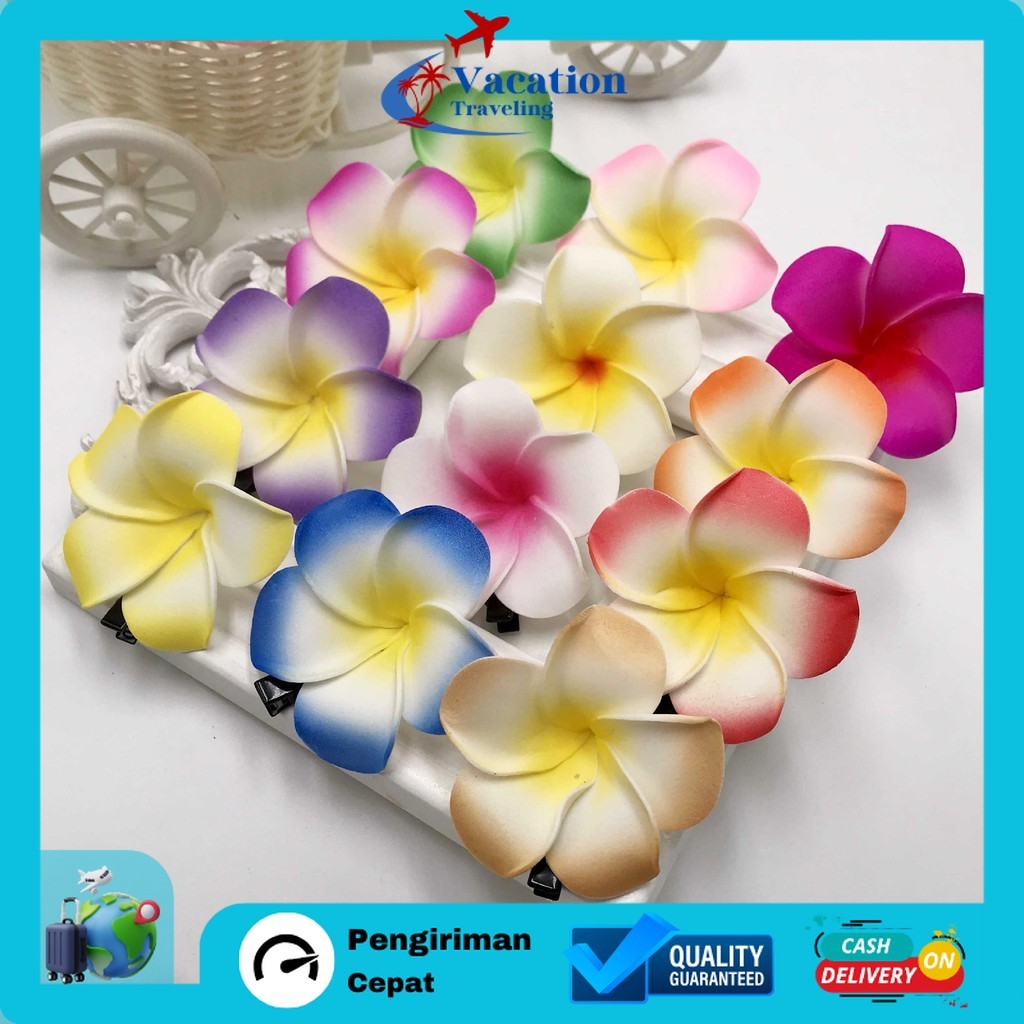 VT - JEPIT RAMBUT BUNGA KAMBOJA BALI / HAIR CLIP KOREA STYLE FASHION WANITA