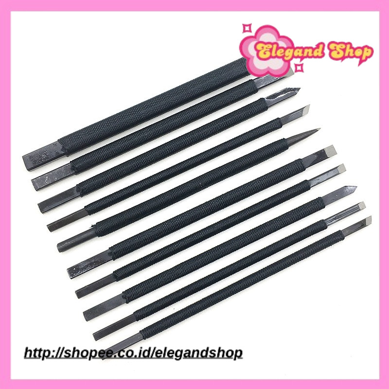 

10pc High Quality Sculpture Knife Set Stone Stamp Carving Chisel 3.5-8.5mm Manual Engraving Knives Tungsten Steel DIY Tools