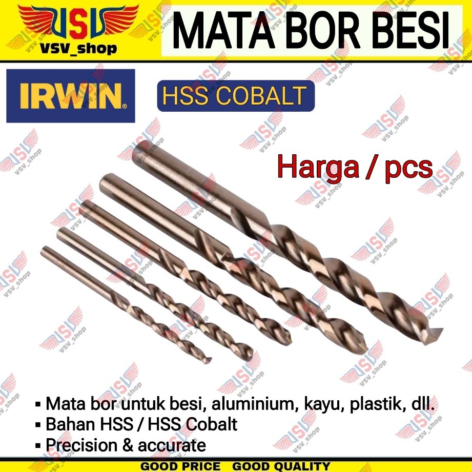 IRWIN Mata Bor Besi HSS COBALT Drill Bit 11mm-13mm Mata Bor Cobalt HSS Cobalt HARGA SATUAN