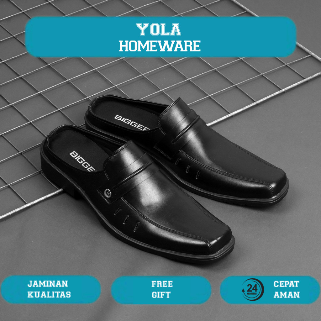 Sepatu Sandal Pria Jumbo 44 45 46 47 Bustong Big Size Kulit Original BG 158