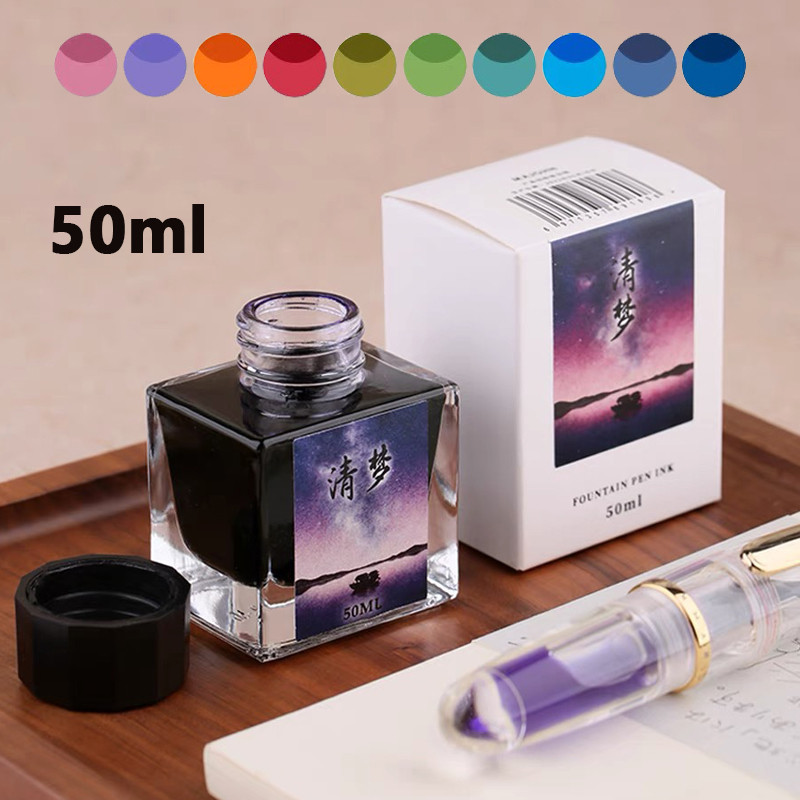 

MAJOHN 50ml Fountain Pen Ink Various Color Glass Bottled Ink Refill Cartridge for School Writing Office Ink Supplies Stationery