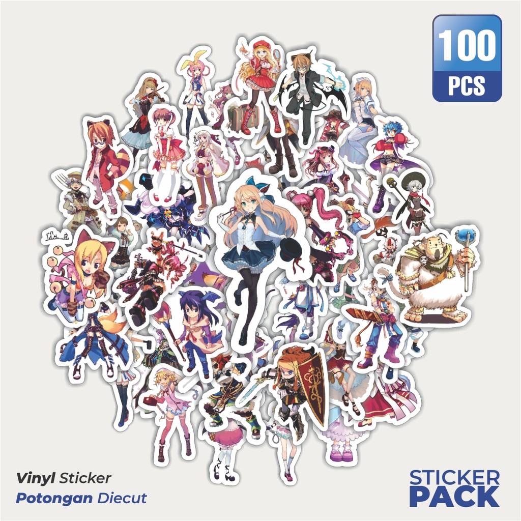 

100 PCS STIKER Stiker Game Series Trickster Karakter Mix 1 Waterproof Aesthetic- Untuk Laptop, Motor, dan Helm - Paper Stationery Pack