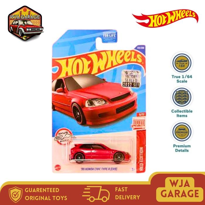 Hot Wheels 99 Honda Civic Type R EK9 Red Edition Factory Sealed