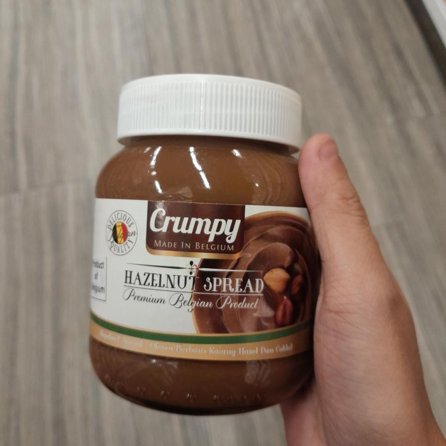 

Crumpy Hazelnut Chocolate Spread Premium Belgian Chocolate Selai Coklat 400gr