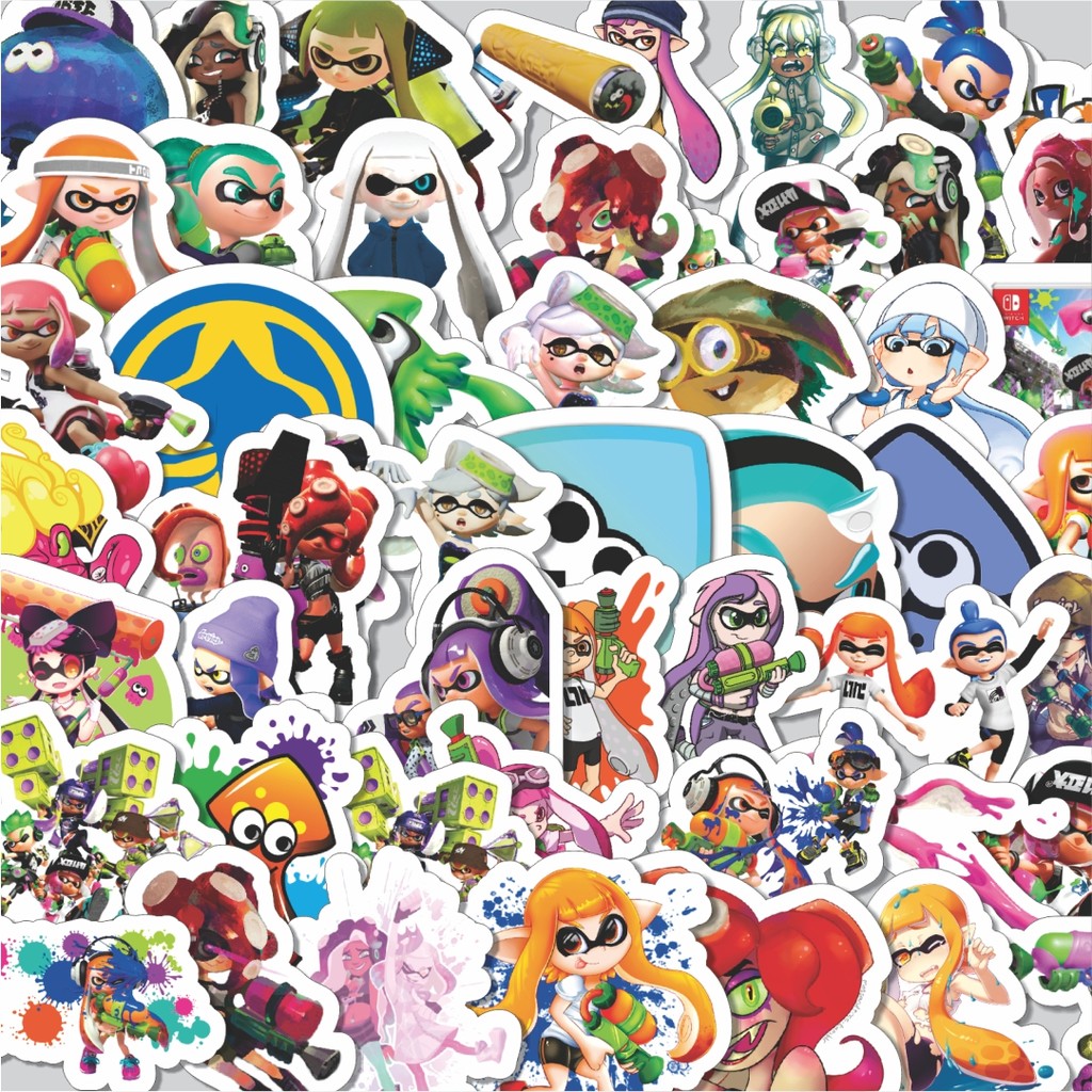 

Stiker Cutting Pack Stiker Game Series Splatoon Karakter Mix 4 Isi 100Pcs Series Aesthetic Lucu Keren Untuk Koper Bahan Vynil