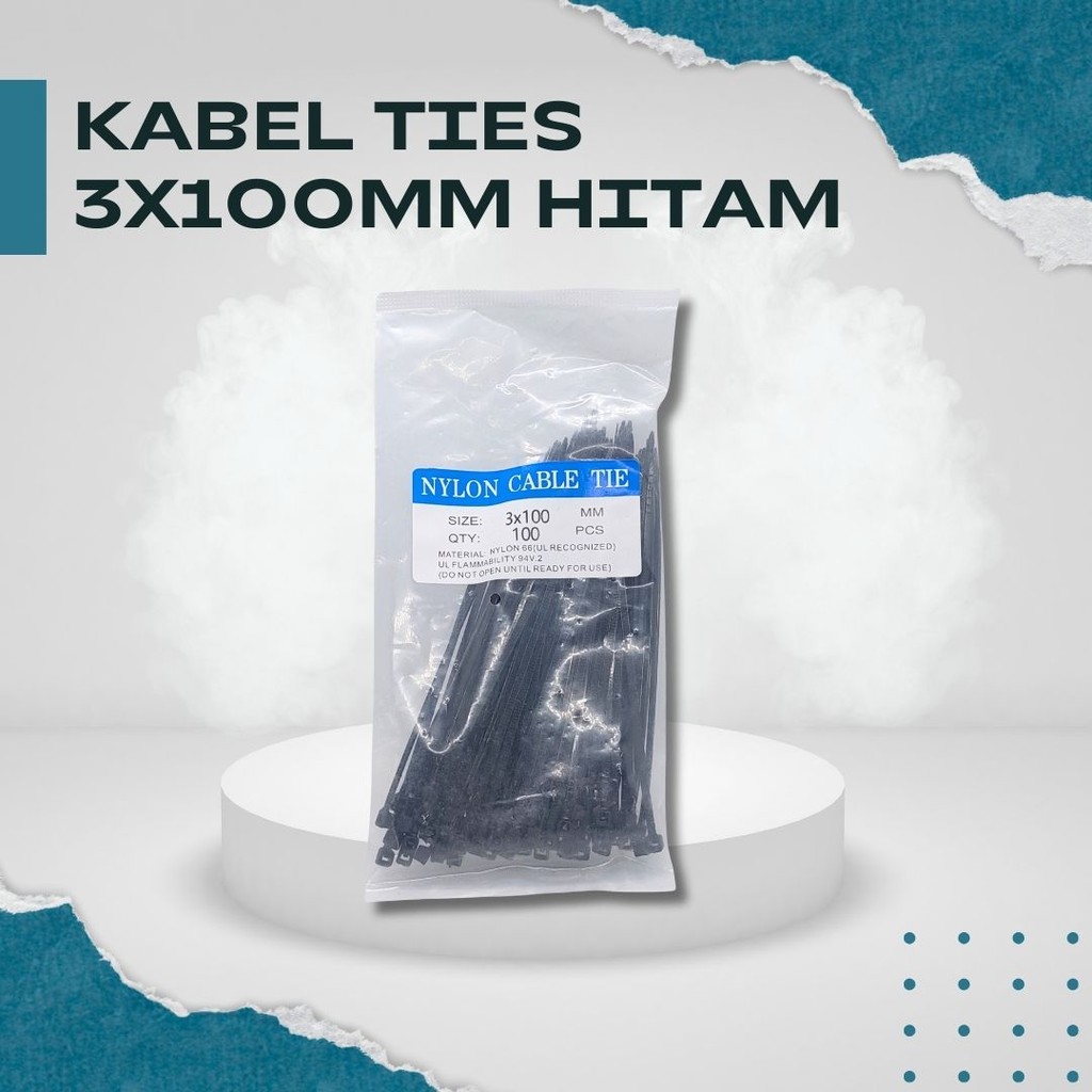 

Kabel Ties 3x100mm | Pengikat Kabel Warna Hitam Tahan Lama