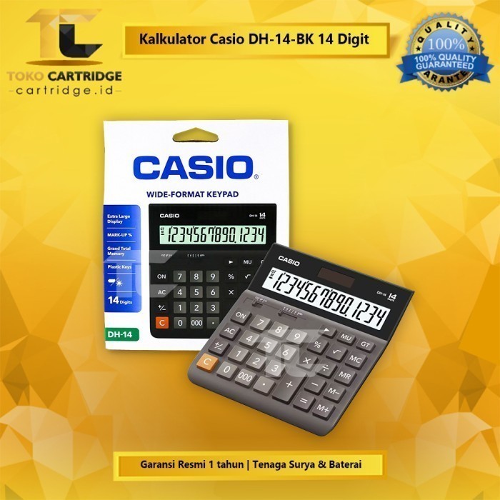 

Casio DH 14 Calculator Desktop Kalkulator Meja Kantor Office DH14 Garansi Resmi Original