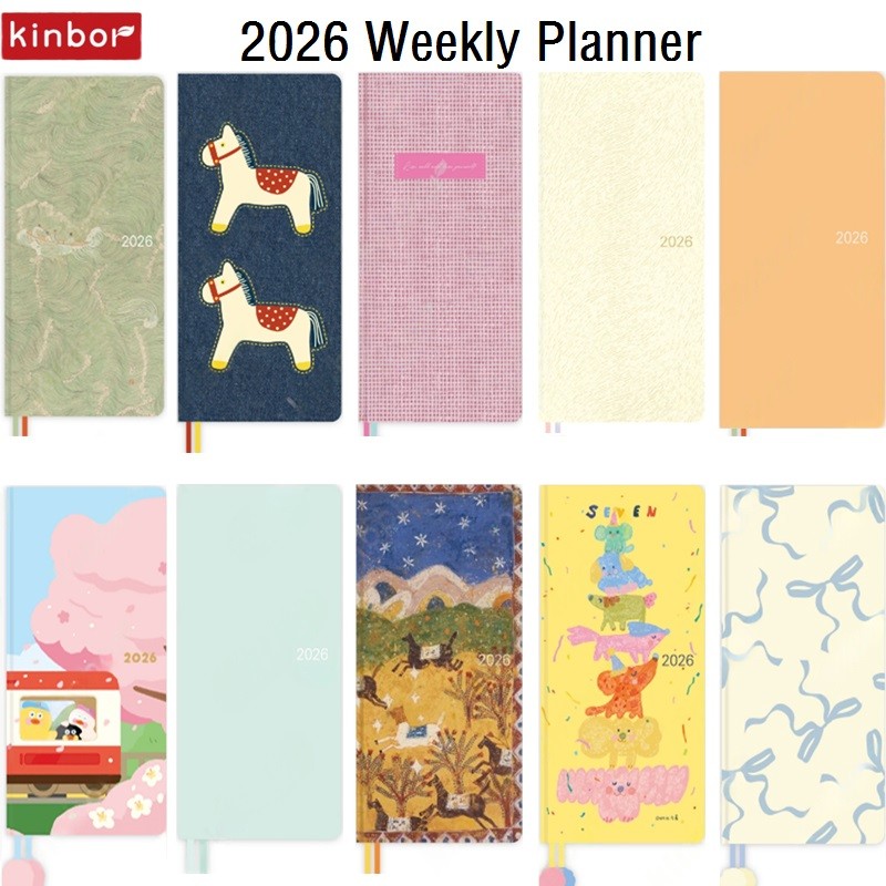 

Kinbor 2026 Weekly Planner Notebook Daily Time Management Two Pages A week Schedule Book Self Disciplined Punch Book Efficiency