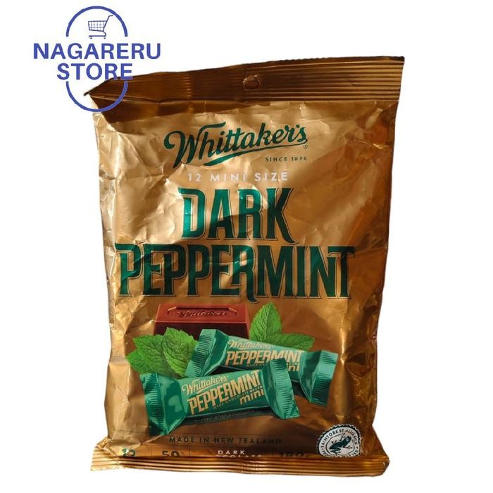 

Whittaker's 12 mini size dark peppermint 180gr