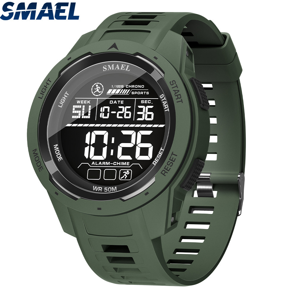 

SMAEL 8105 LED Wristwatches Men's 50m Waterproof Watch Digital Light Stopwatch Watch for Men Digital Watches Sports